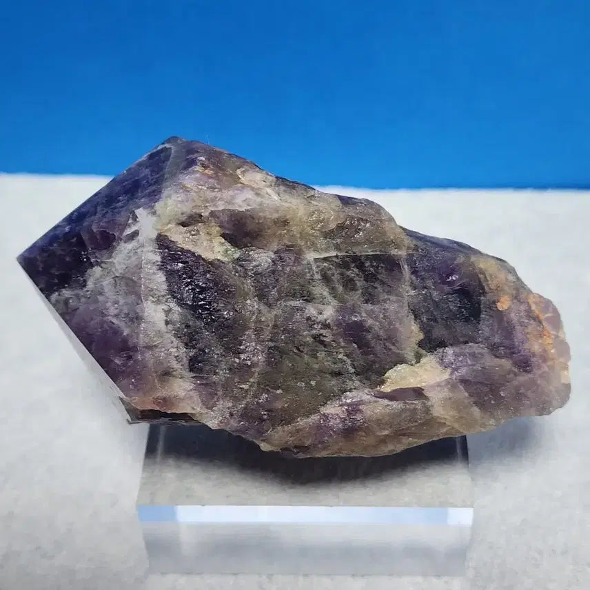 [BUNJANG] Natural Amethyst Raw Hexagonal Crystal Point + Stand / 천연크리스탈 자수정 원시 육각뿔 원석+받침대