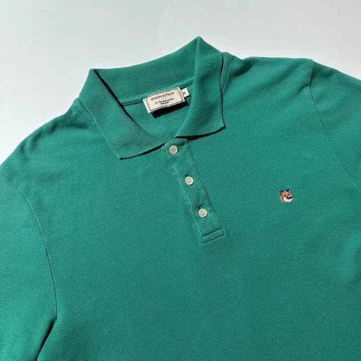 [BUNJANG] Maison Kitsune Fox Head Pique Short Sleeve Polo Shirt / [M,매장판] 메종키츠네 폭스헤드 피케 카라 반팔 티셔츠