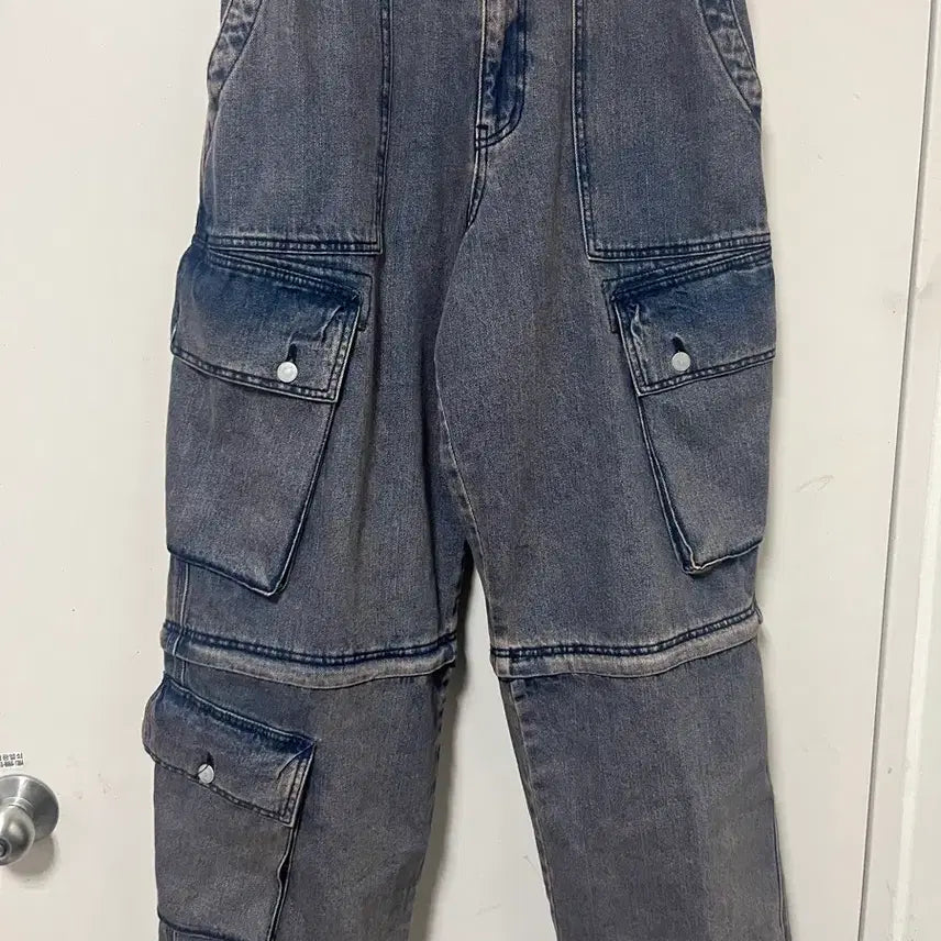 [BUNJANG] Penfield 2-in-1 Wide Cargo Denim Bermuda Pants / 펜필드 2in1 와이드 카고 데님+버뮤다팬츠