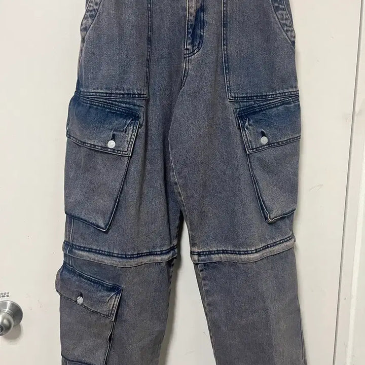 [BUNJANG] Penfield 2-in-1 Wide Cargo Denim Bermuda Pants / 펜필드 2in1 와이드 카고 데님+버뮤다팬츠