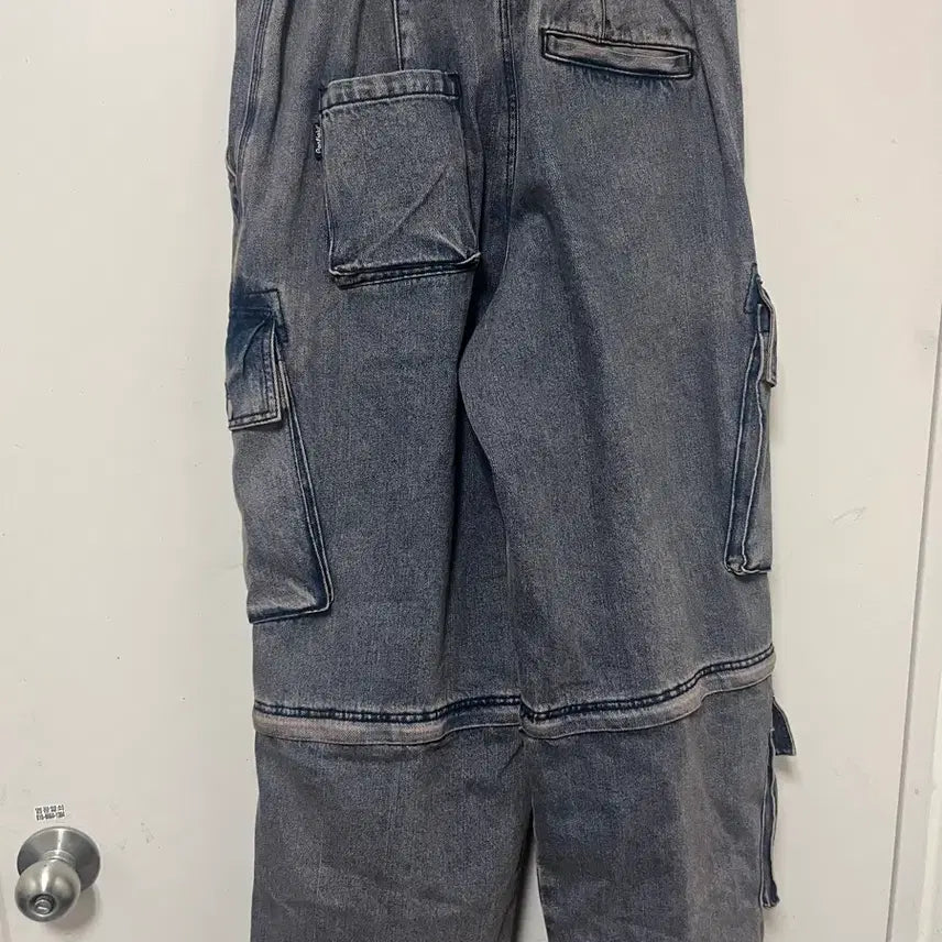 [BUNJANG] Penfield 2-in-1 Wide Cargo Denim Bermuda Pants / 펜필드 2in1 와이드 카고 데님+버뮤다팬츠