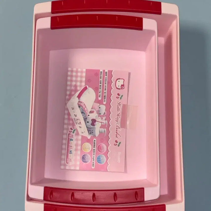 [BUNJANG] Sanrio Strawberry Kitty Storage Box Basket Bundle Set / [일괄] 고전키티 산리오 딸기키티 수납함 보관함 바스켓