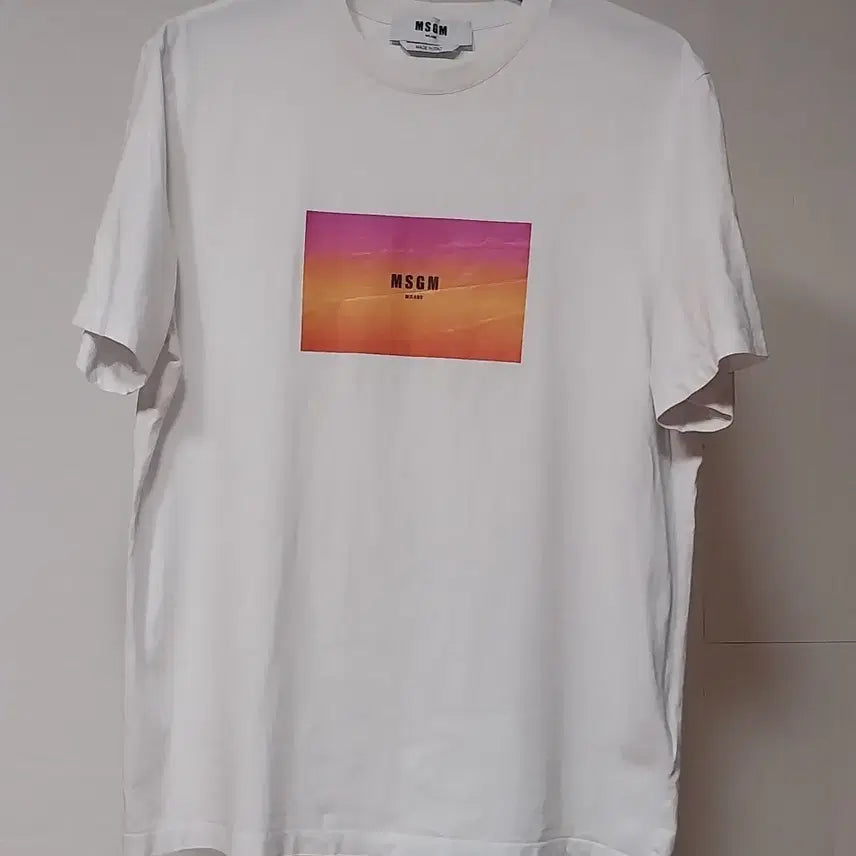 [BUNJANG] MSGM Round Cotton T-shirt (White) - Unisex / MSGM 라운드 면티 반팔티 M사이즈 남여공용