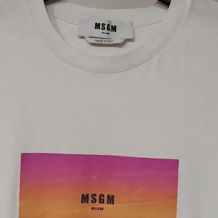 [BUNJANG] MSGM Round Cotton T-shirt (White) - Unisex / MSGM 라운드 면티 반팔티 M사이즈 남여공용