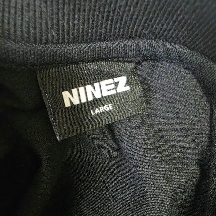 [BUNJANG] NINEZ Black Long Sleeve Polo Shirt L / NINEZ 블랙 긴팔 폴로 티셔츠 L