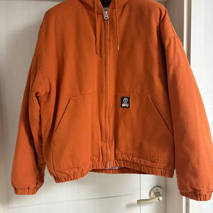 [BUNJANG] OBEY Vacant Hooded Work Jacket Orange/Purple XL / [XL] 오베이 베이컨트 후드 워크자켓 오렌지/퍼플