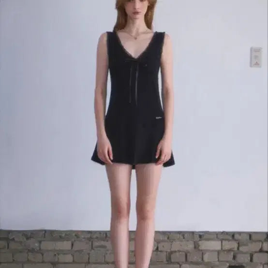 [SOLD OUT] 로제프란츠 블랙 미니 원피스 레이스 리본 s