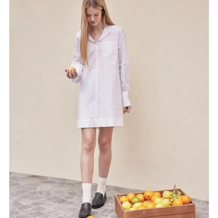 [BUNJANG] Your Name Here Navy Blouse Dress / 새상품 유어네임히얼 네이비 블라우스 원피스