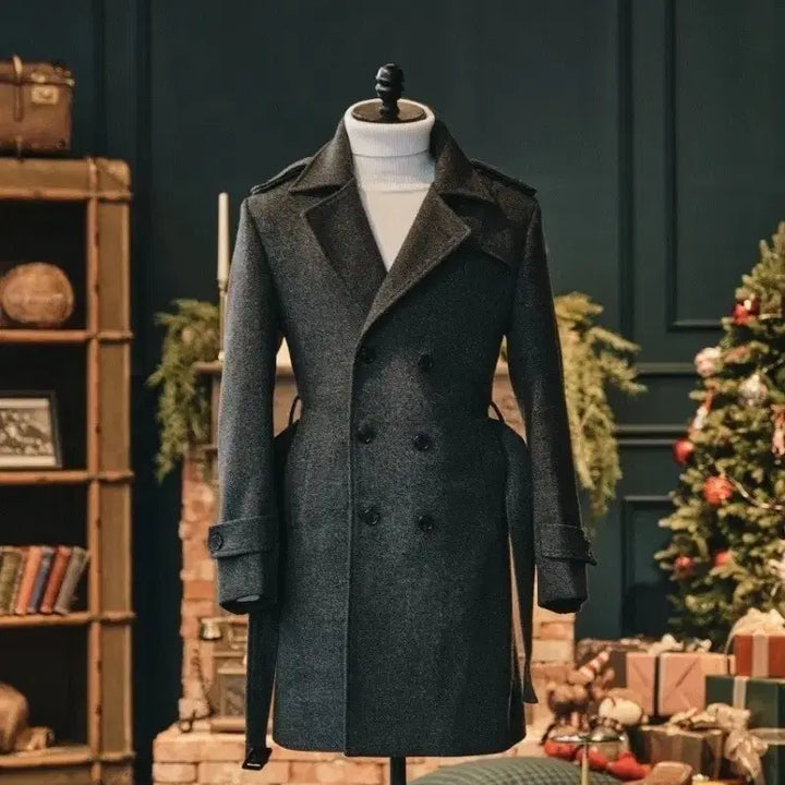 [BUNJANG] Burberry Charcoal Double-Breasted Coat / 버버리 코트 차콜