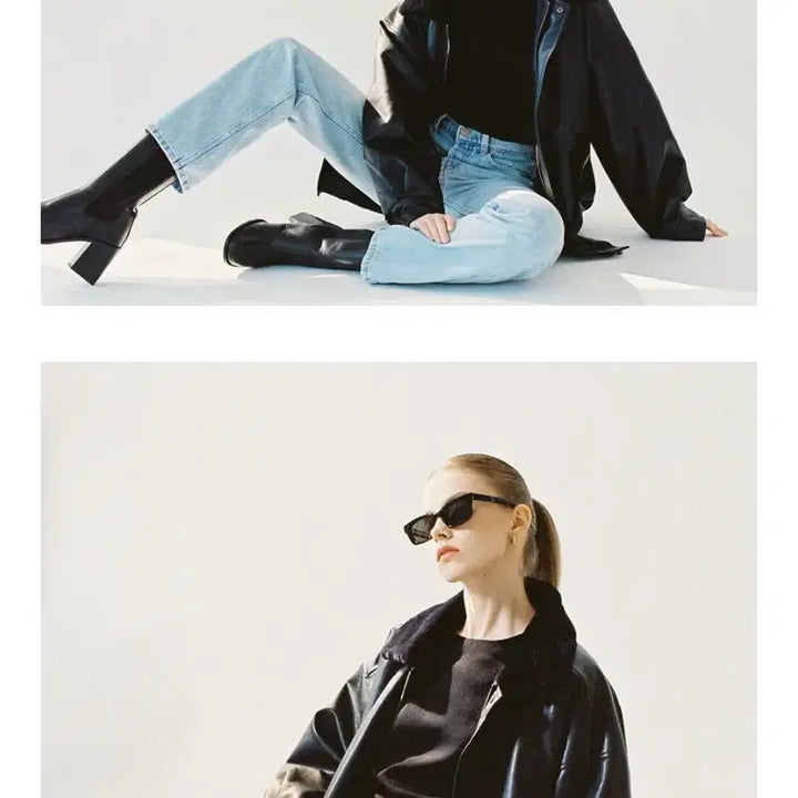 [BUNJANG] LADYVOLUME 623 Vegan Leather Mustang Jacket / LADYVOLUME 레이디볼륨 623 비건 레더 무스탕