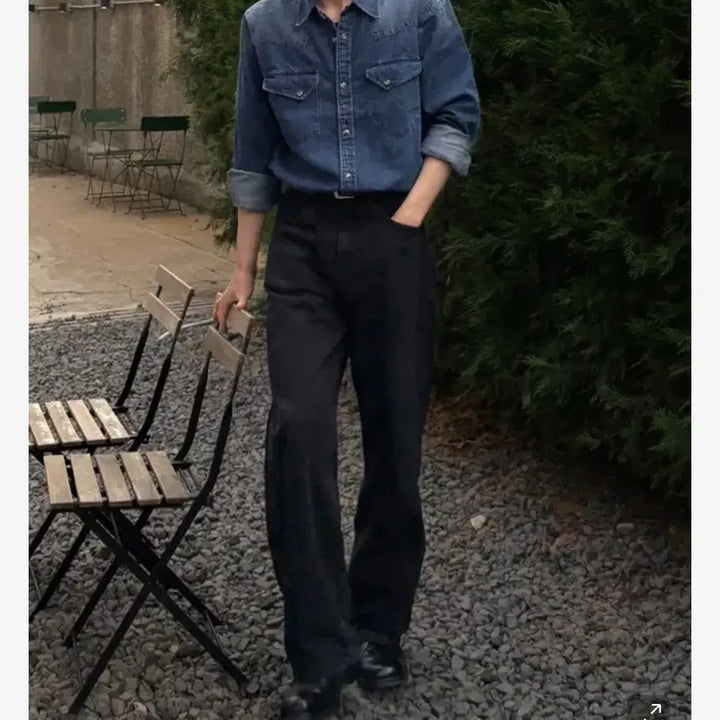 [BUNJANG] Elmood Denim Shirt / 엘무드 데님 셔츠 팝니다 (새상품)