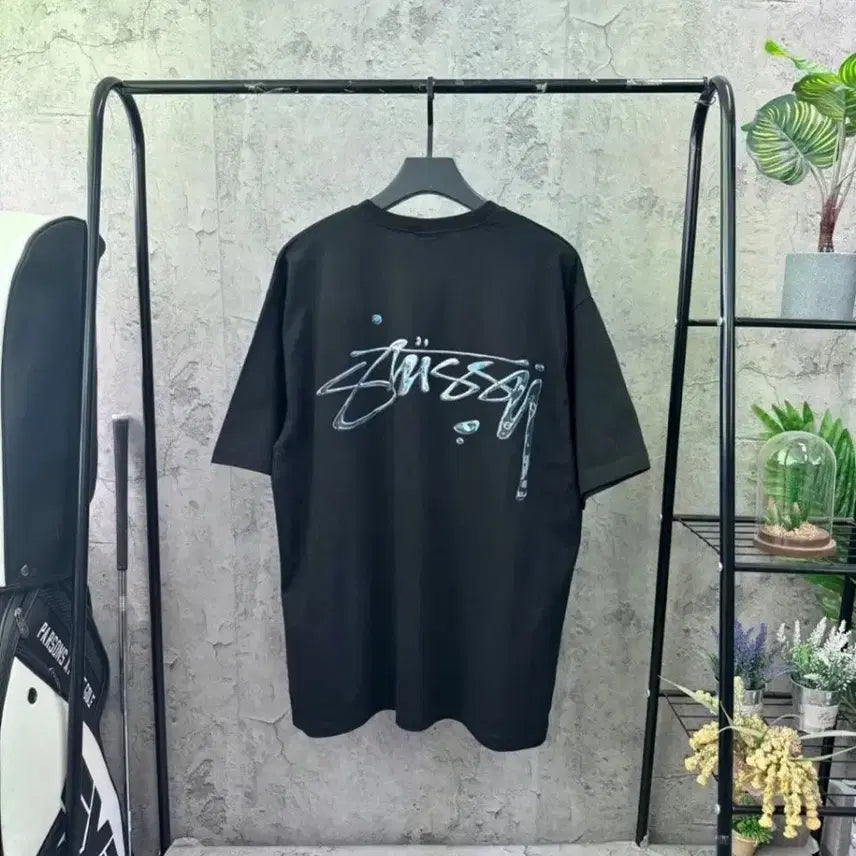 [BUNJANG] Stussy Black Short Sleeve T-shirt / 스투시 블랙 반팔