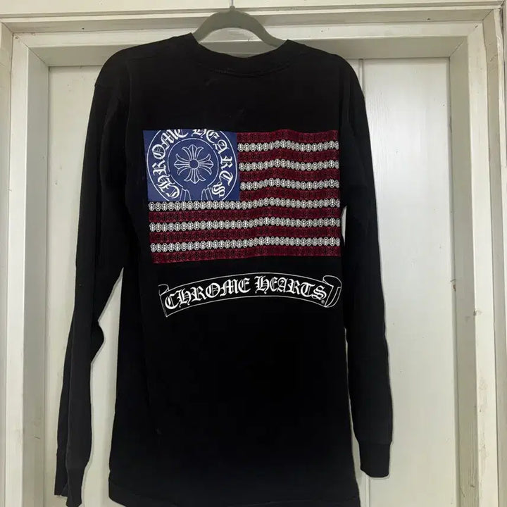 [BUNJANG] Chrome Hearts American Flag Long Sleeve T-Shirt / 정품)Chrome Hearts 아메리칸플래그 성조기 롱슬리브