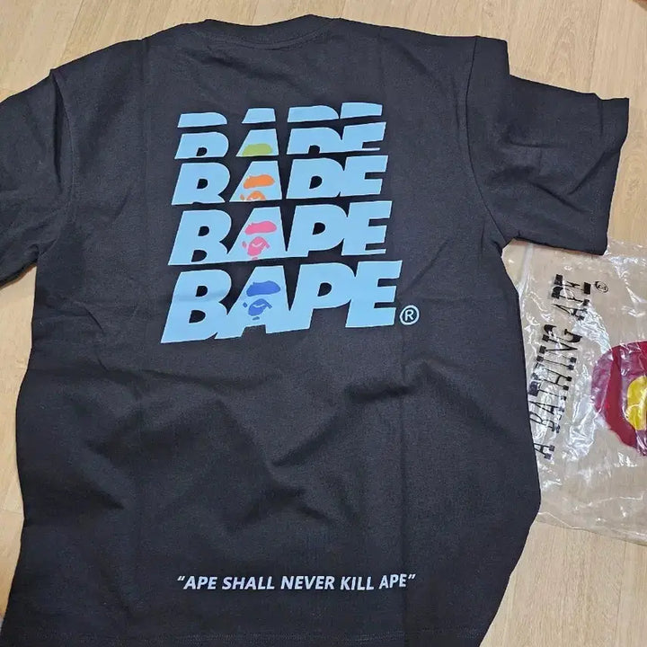 [BUNJANG] BAPE Black Logo Short Sleeve T-Shirt / BAPE 베이프 블랙 로고 반팔 티셔츠 ㅡ새제품