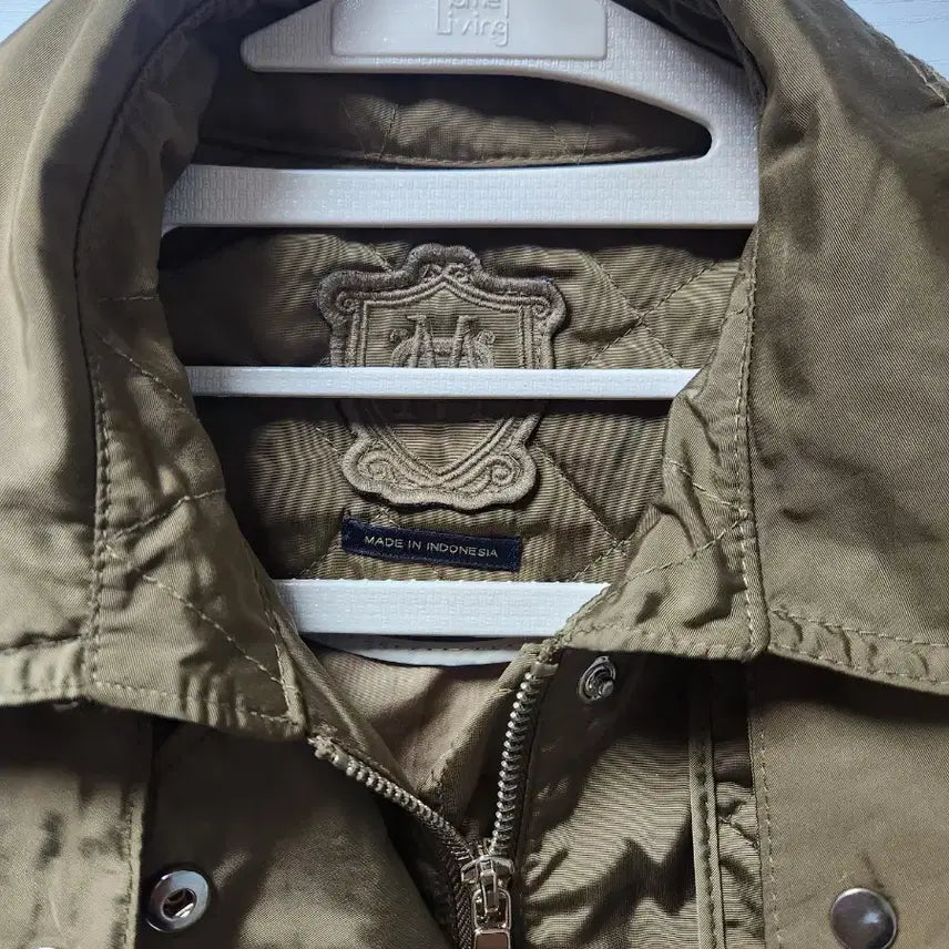 [BUNJANG] Massimo Dutti Quilted Hooded Jacket Khaki XS / massimo dutti 퀼팅 후드 자켓 XS