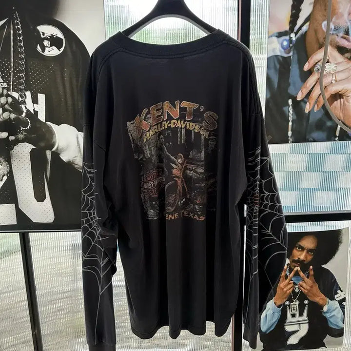 [BUNJANG] Harley-Davidson Vintage Spider Web Long Sleeve T-Shirt / Harley davidson 할리데이비슨 빈티지 스파이더웹 롱슬리브