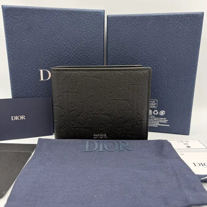 [BUNJANG] Dior Oblique Jacquard Gravity Bifold Wallet / [정품/최상급] 디올 오블리크 자카드 그래비티 반지갑