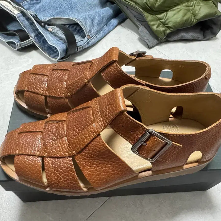 [BUNJANG] Paraboot Pacific Miel Gold Leather Sandals Size EU 40 / (5/16일까지만 판매) 파라부트 paraboot 퍼시픽 40사이즈