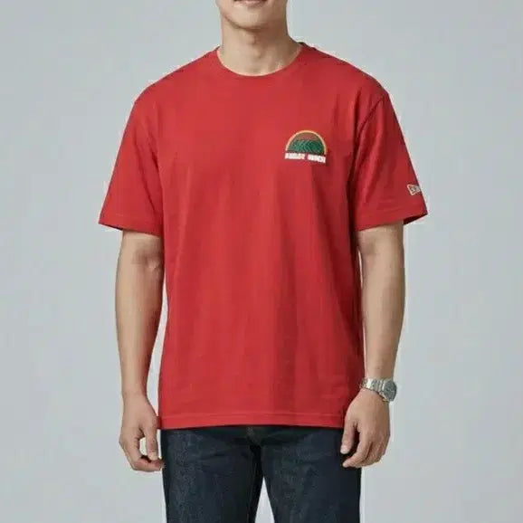 [BUNJANG] New Era Round Neck Short Sleeve T-Shirt / [105]뉴에라 반팔 라운드티