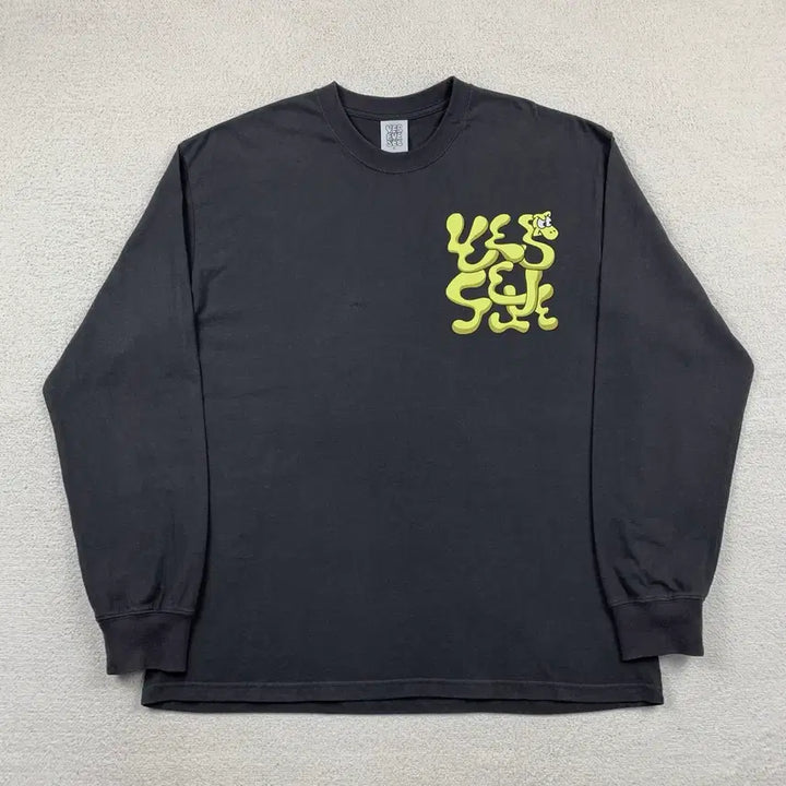 [BUNJANG] YESSEEYOU Big Logo Long Sleeve T-Shirt Mud XL / 예스아이씨 빅로고 롱슬리브 티셔츠 머드
