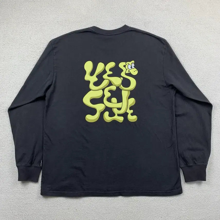 [BUNJANG] YESSEEYOU Big Logo Long Sleeve T-Shirt Mud XL / 예스아이씨 빅로고 롱슬리브 티셔츠 머드