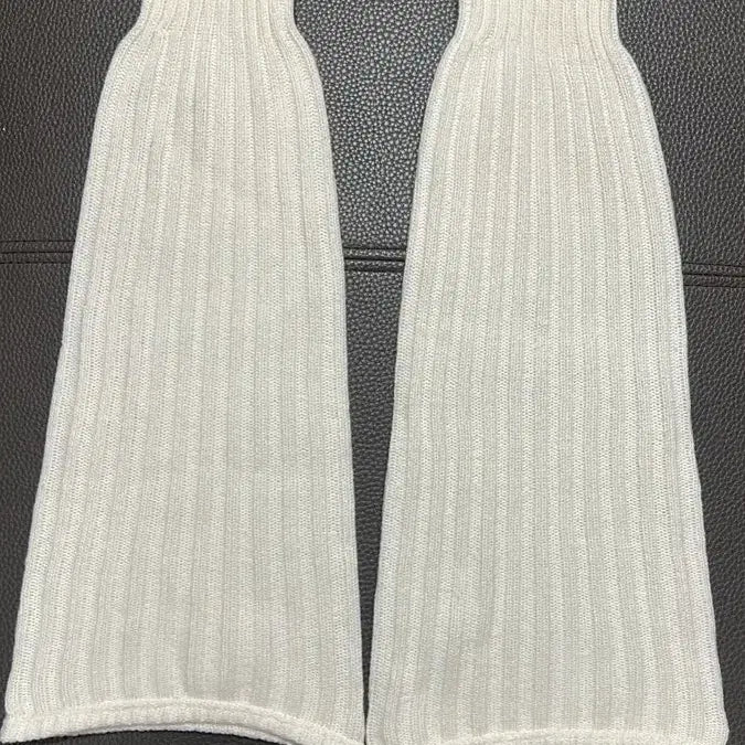 [BUNJANG] Japanese Knit Leg Warmers - White / 일본 니트 레그 워머 화이트