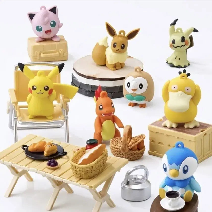 [BUNJANG] Ediya Pokémon Figure Magnet 8-Piece Full Set / 이디야 포켓몬스터 피규어 마그넷 8종 세트