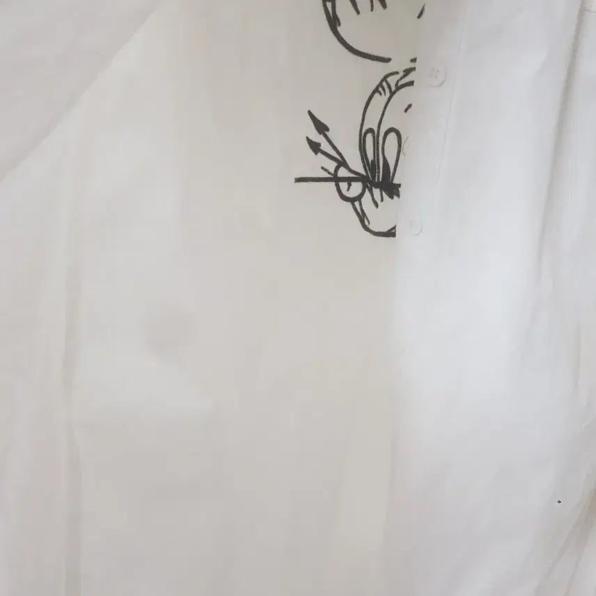 [BUNJANG] MZ White Long Shirt (Size 66) / M.Z! 흰색 롱 셔츠(66)