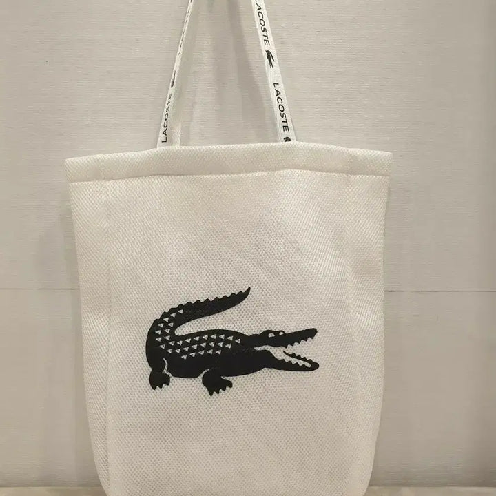 [BUNJANG] Lacoste White Mesh Shoulder Bag / 라코스테 화이트 메쉬 숄더백 가방