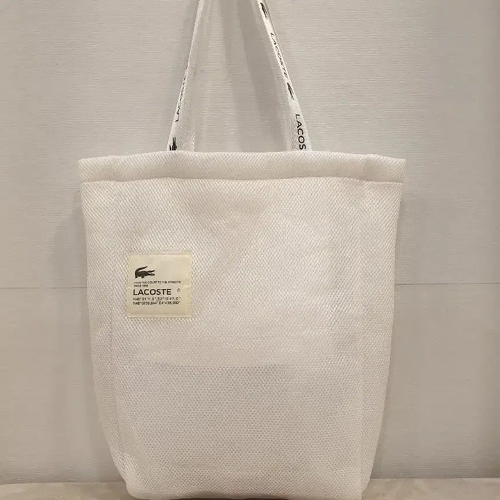 [BUNJANG] Lacoste White Mesh Shoulder Bag / 라코스테 화이트 메쉬 숄더백 가방