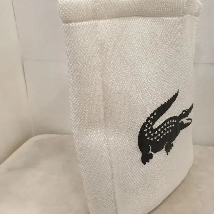 [BUNJANG] Lacoste White Mesh Shoulder Bag / 라코스테 화이트 메쉬 숄더백 가방