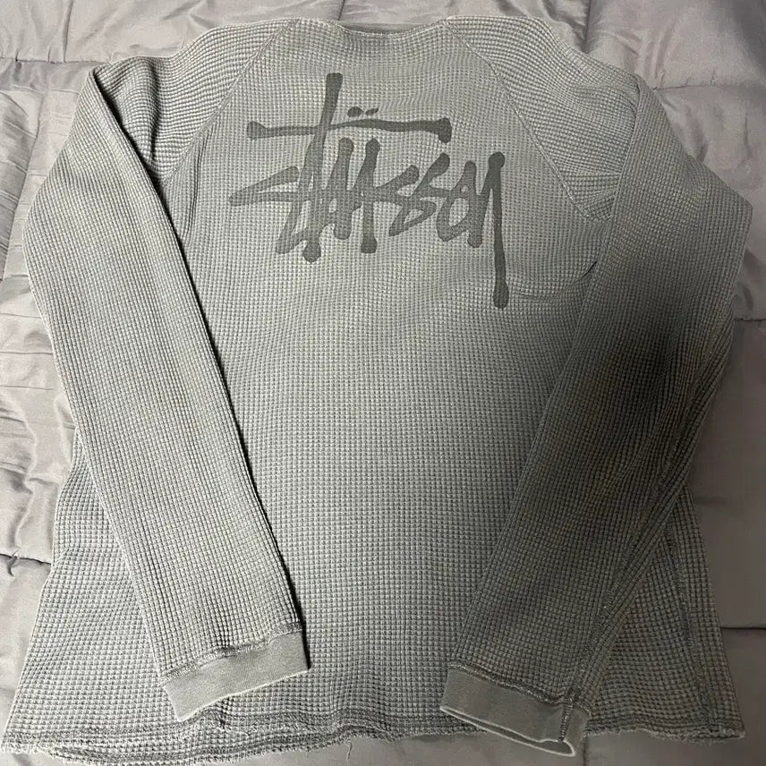 [SOLD OUT] [L]스투시 와플 롱슬리브 티셔츠 그레이