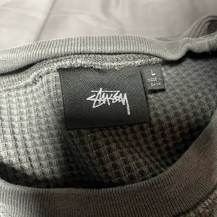 [SOLD OUT] [L]스투시 와플 롱슬리브 티셔츠 그레이