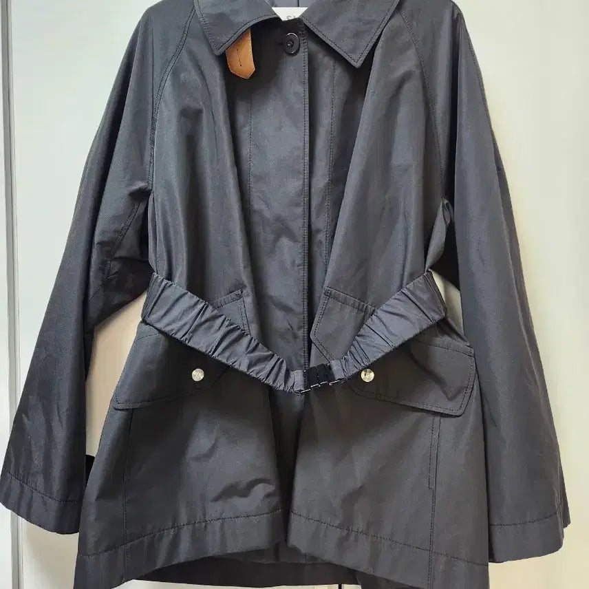 [BUNJANG] SJSJ Belted High-Neck Half Trench Coat / SJSJ 벨티드 하이넥 하프 트렌치코트