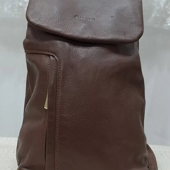 [BUNJANG] GIUDI Brown Leather Backpack / GIUDI   백팩