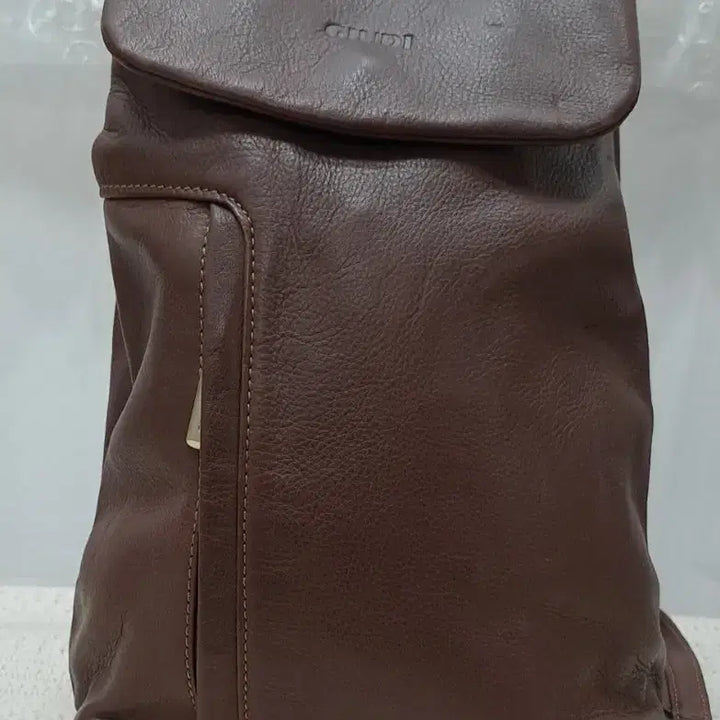 [BUNJANG] GIUDI Brown Leather Backpack / GIUDI   백팩