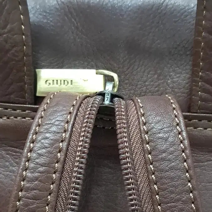 [BUNJANG] GIUDI Brown Leather Backpack / GIUDI   백팩