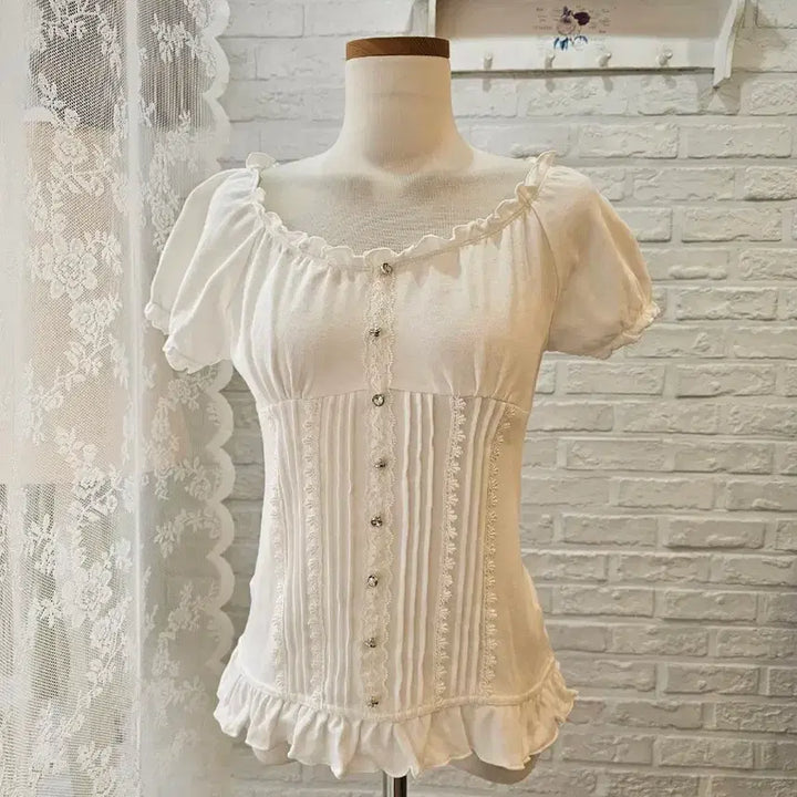 [SOLD OUT] 화이트면 블라우스