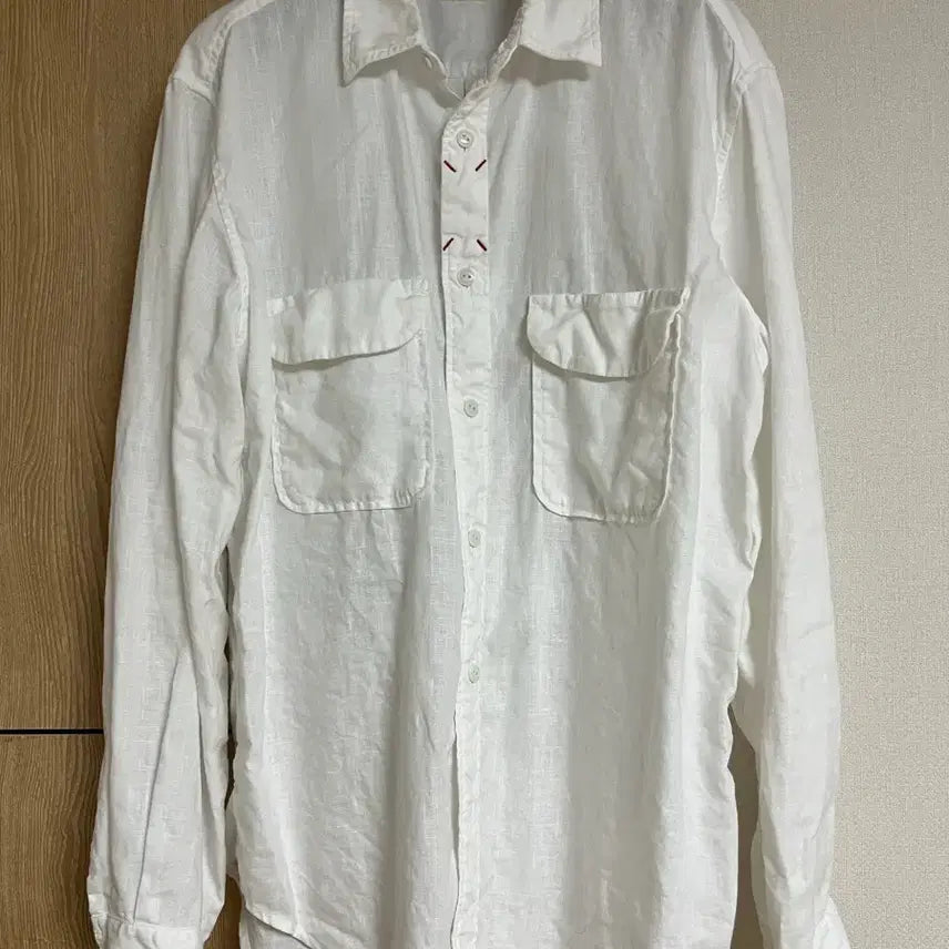 [BUNJANG] Kapital White Linen Shirt Size 3 / 캐피탈 화이트 린넨 셔츠 3