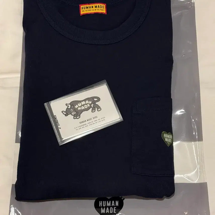 [SOLD OUT] [L]휴먼메이드 하트로고  포켓 반팔 티셔츠 네이비 새상품