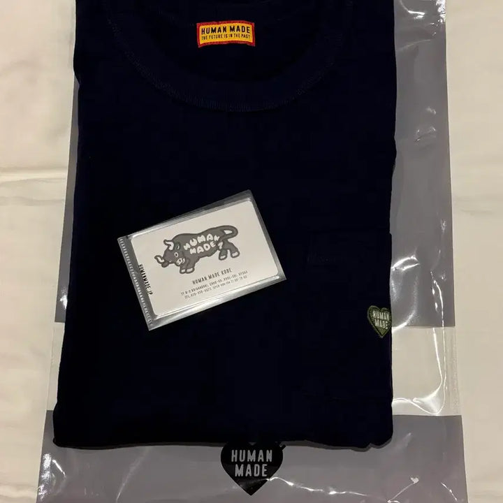 [SOLD OUT] [L]휴먼메이드 하트로고  포켓 반팔 티셔츠 네이비 새상품