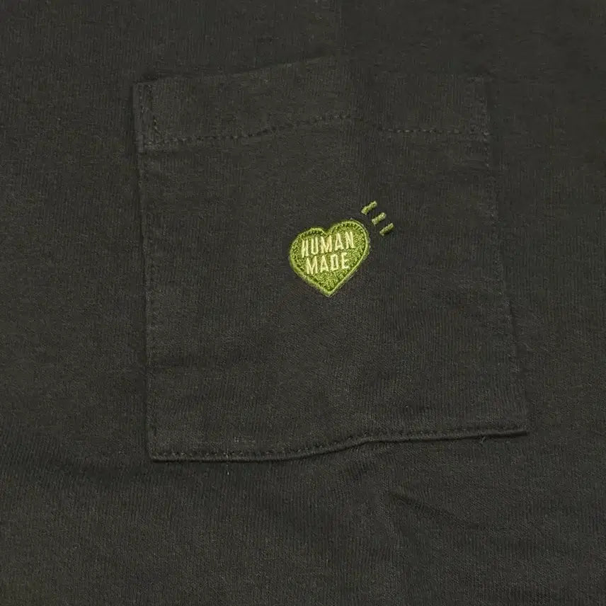 [SOLD OUT] [L]휴먼메이드 하트로고  포켓 반팔 티셔츠 네이비 새상품