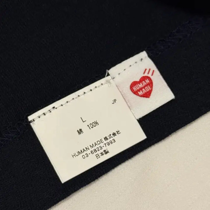 [SOLD OUT] [L]휴먼메이드 하트로고  포켓 반팔 티셔츠 네이비 새상품