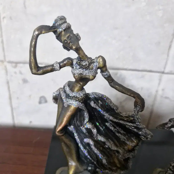 [BUNJANG] Antique Pewter Figurines Set (6 Pieces) / 주석 앤틱 조각상 장식품 6세트