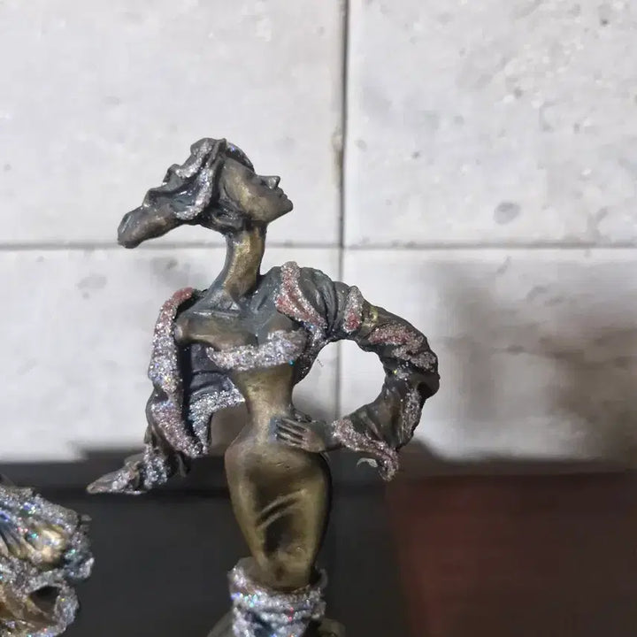 [BUNJANG] Antique Pewter Figurines Set (6 Pieces) / 주석 앤틱 조각상 장식품 6세트