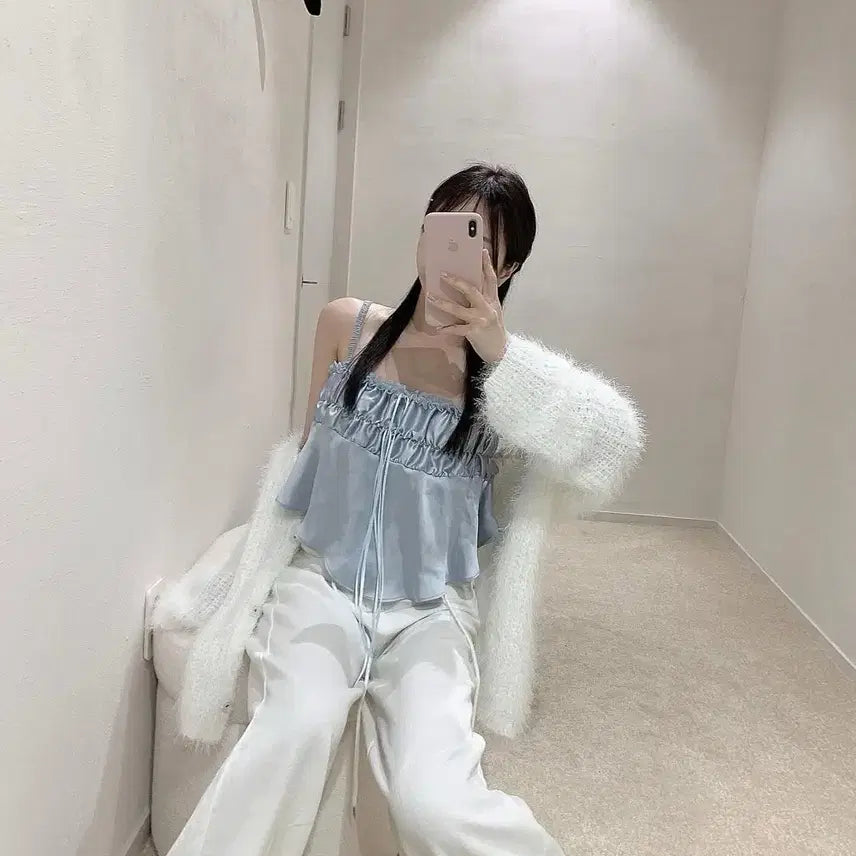[BUNJANG] Boutique U Tinker Sleeveless Blouse / 부띠끄유 팅커나시블라우스