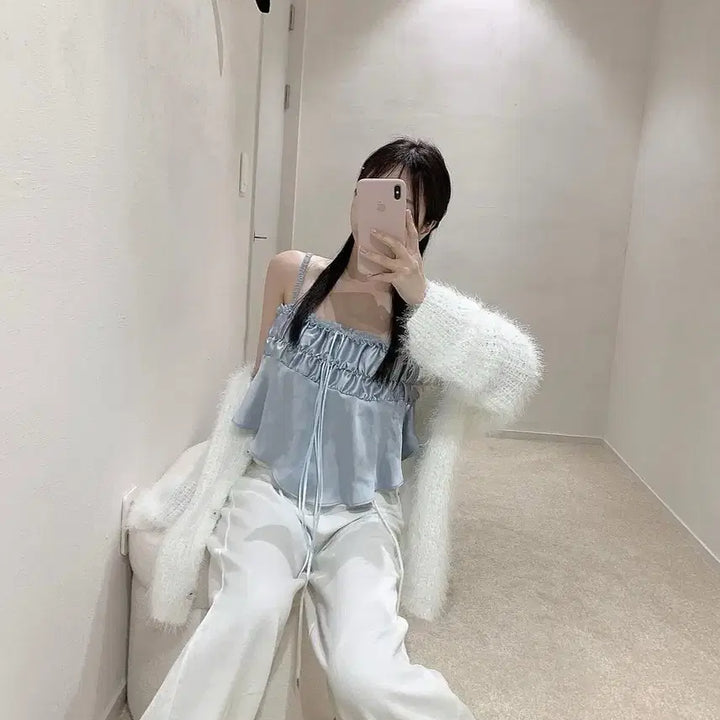 [BUNJANG] Boutique U Tinker Sleeveless Blouse / 부띠끄유 팅커나시블라우스