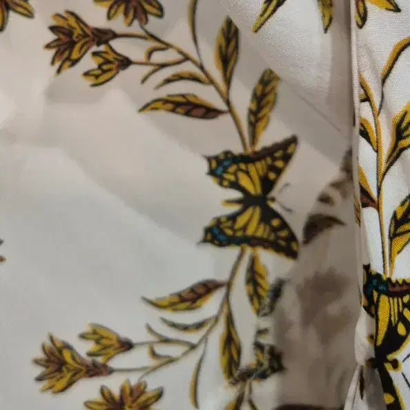 [BUNJANG] Sandro Butterfly Flower Ruffle Blouse / 산드로 나비 플라워 러플 블라우스