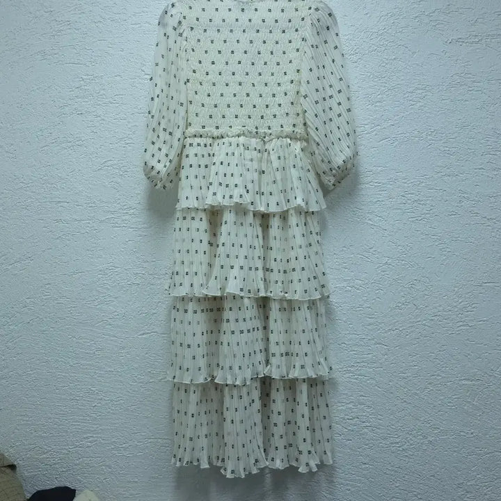 [BUNJANG] GANNI Printed Georgette Tiered Long Dress / 가니 프린트 조젯 티어드 드레스