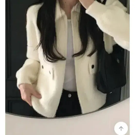 [BUNJANG] Button Fur Collar Zip-Up Jacket / 버튼 퍼 카라 집업 자켓 (봄여름에 파는거라 싸게 팔아요!!!)